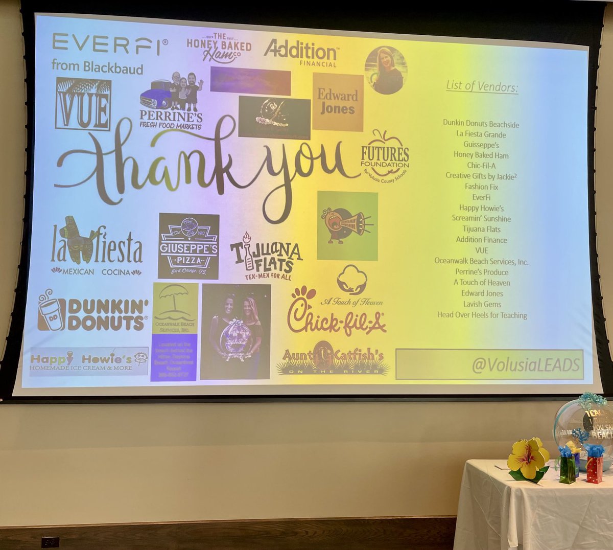 ⁦@VolusiaLEADS⁩ Look at all these AMAZING vendors who wanted to help spoil our mentors during our Summer Academy!! #mentoringmatters #relationshipsmatter #teachingmatters #VolusiaMENTORS!