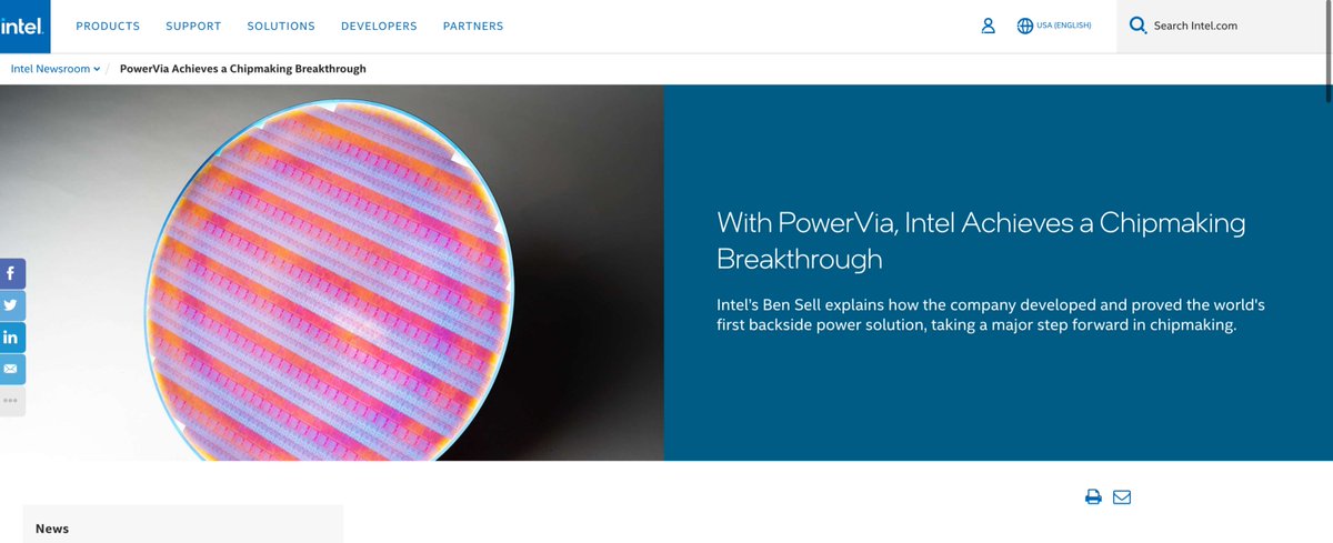 LancingLight's tweet image. Intel’s PowerVia and RibbonFET are game-changers for chipmaking. They boost performance, efficiency and density on a smaller node. Don’t count out chipzilla, they are back in the game. linkedin.com/posts/lancingl… #IntelAccelerated #PowerVia #RibbonFET #Chipzilla