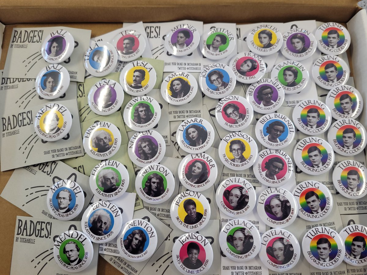 Science (@wyhighscience) on Twitter photo Look at this box of beautiful badges from <a href="/titchabelle/">Titchabelle - Pins and Badge Store!</a> ready to hand out to students <a href="/WyHighAcademy/">Wymondham High Academy</a> who engage with #STEM activities. Specially for #PrideMonth we now have Alan Turing badges! Love to celebrate STEM heroes ❤️ Look at this box of beautiful badges from <a href="/titchabelle/">Titchabelle - Pins and Badge Store!</a> ready to hand out to students <a href="/WyHighAcademy/">Wymondham High Academy</a> who engage with #STEM activities. Specially for #PrideMonth we now have Alan Turing badges! Love to celebrate STEM heroes ❤️