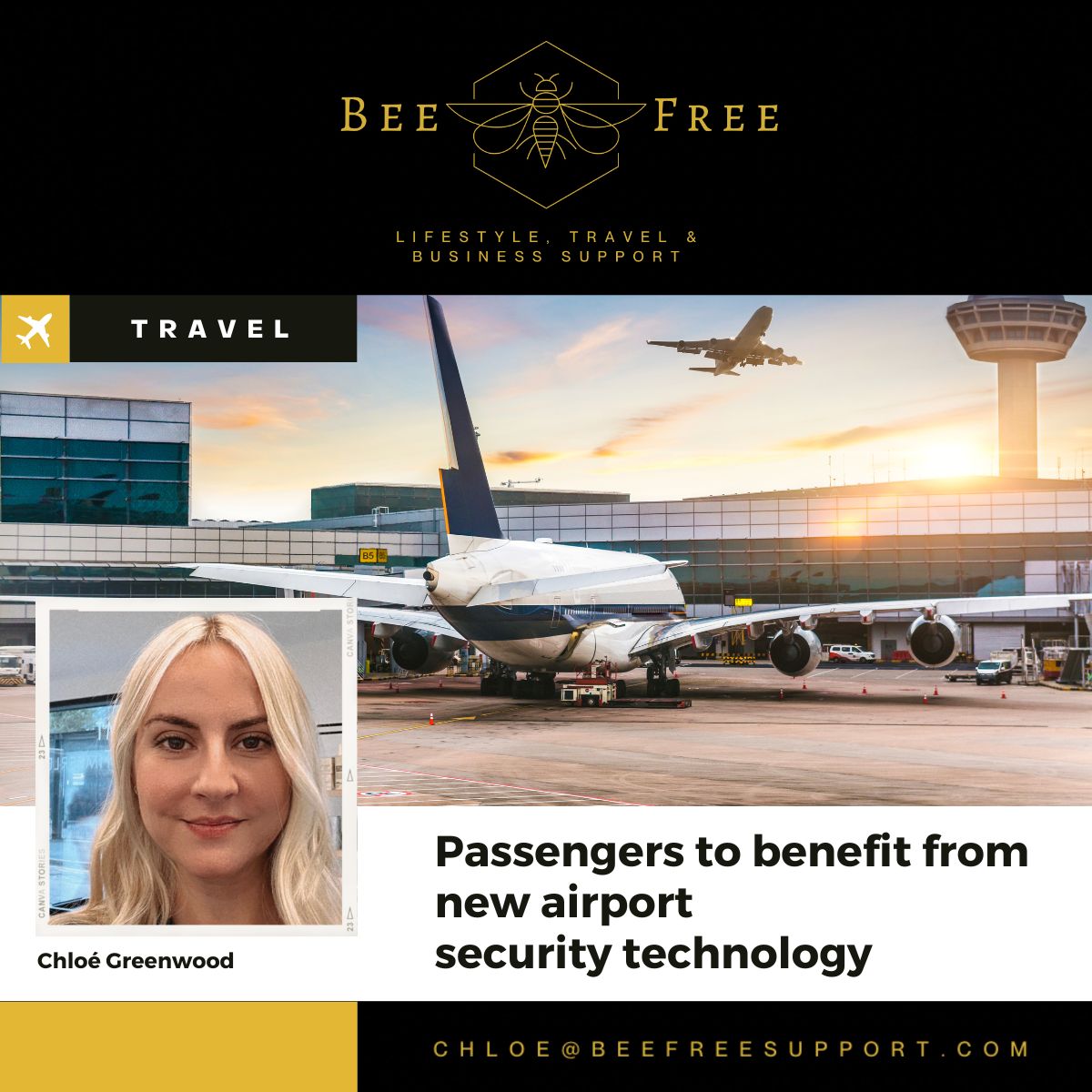 BeeFreeSupport's tweet image. There&apos;s new airport scanning technology at major airports across the UK, improving security whilst speeding the process.

Need advice and help with your travel plans? 

beefreesupport.com
chloe@beefreesupport.com

#airportsecurity #security #beefreesupport