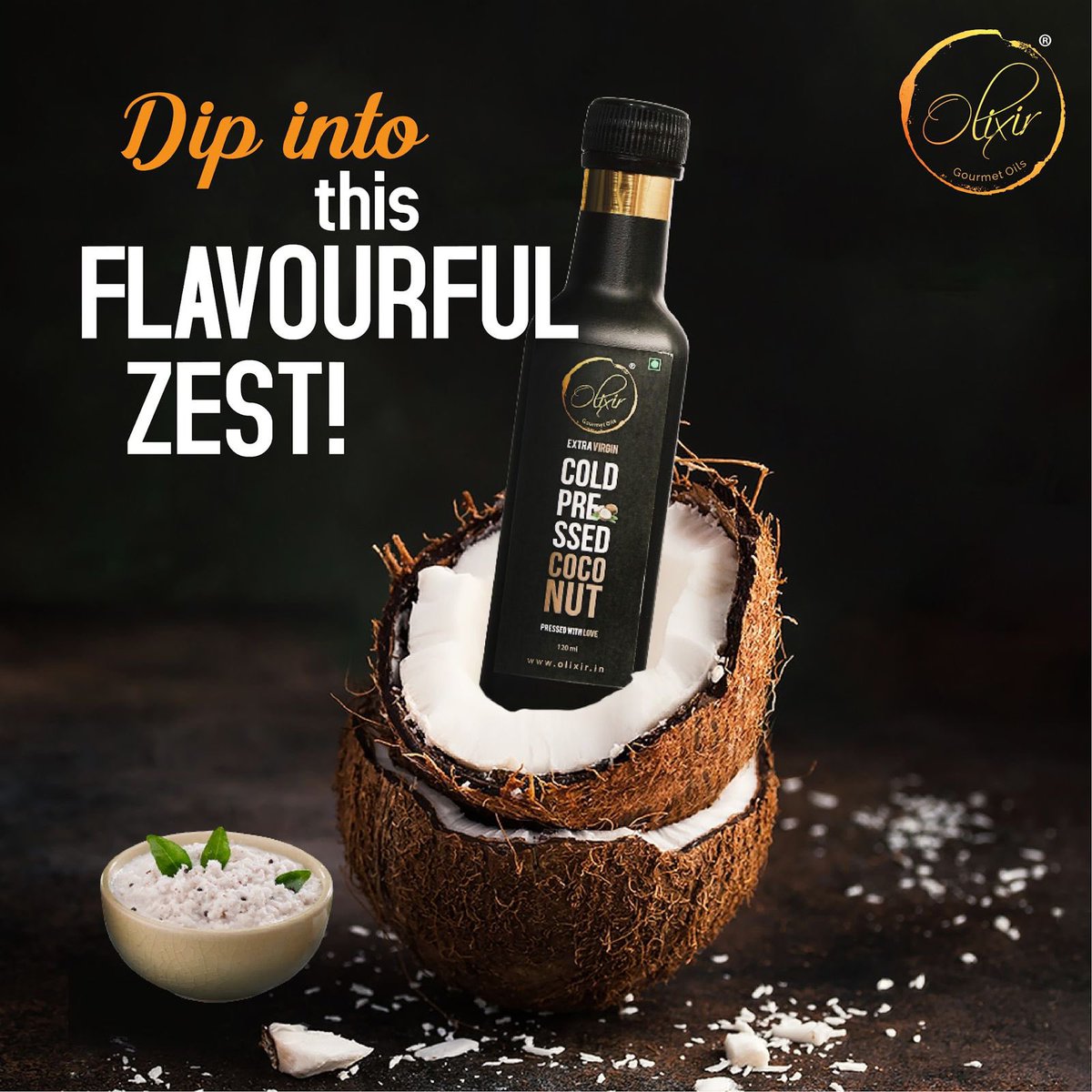 Your culinary experience will go to next level with our zestful coconut chutney - the perfect dip for a burst of flavorful delight. 🥥

#olixir #olixircoldpressedoils #coldpressed #olixiroils #coconutoil #coconutchutney #coldpressedoil #coconut #healthyfood #healthyalternative