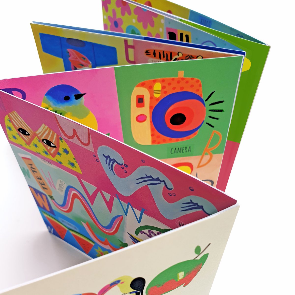 emma_j_designs's tweet photo. I was thinking what I could do with my recent ABC illustrations and decided to make a concertina book. It's just a mock-up for now and was quickly put together.  I have to say, it flows really nicely! 
#bookidea #abc #alphabet #kidlitartist #Illustrator https://t.co/IRMsYqrBfF