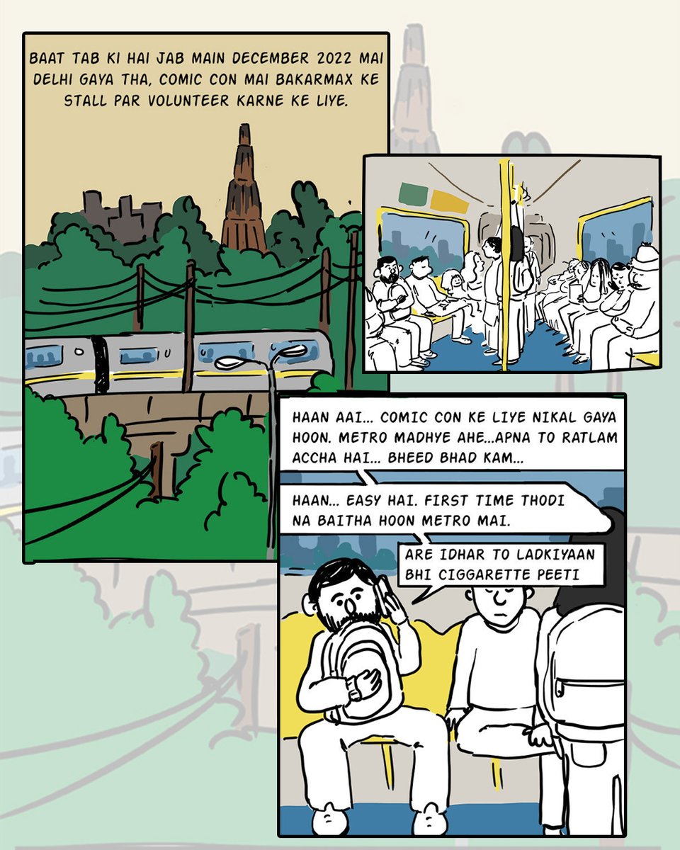 bakarmax_'s tweet photo. This is not a comic adaptation of the movie. 

By Aditya Pandit 
Instagram: @/punned__it

Read here:
https://t.co/5EkAHGEool

#bakarmax #lifeinametro #delhimetro #comics #animation #design #dmrc https://t.co/IPwdTGJlER