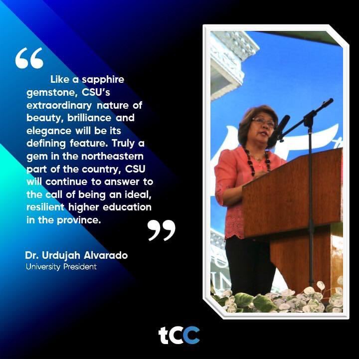 csukomyu's tweet photo. READ | Cagayan State University President Urdujah Alvarado delivers her opening remarks during the opening program of the 45th CSU Founding Anniversary at CSU Carig Gymnasium.
-
Layout by Daphne Therese Pascua
#YourReliableSource https://t.co/X5WNStf8d4