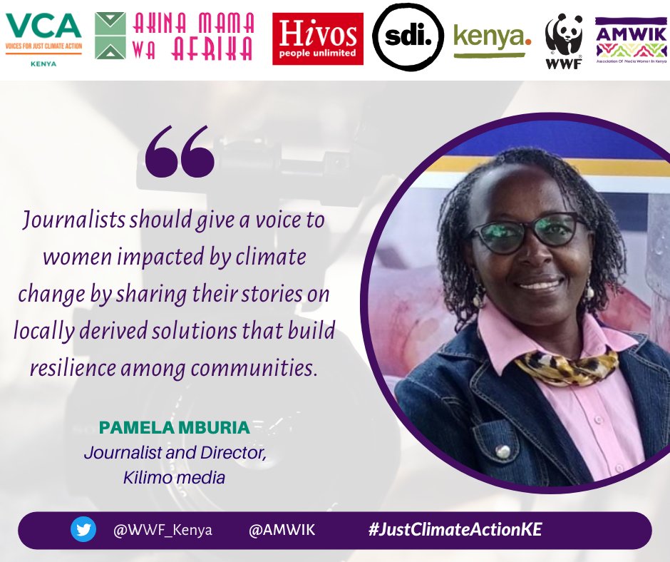 "The media can give a voice to women by sharing their stories on locally derived solutions that build resilience among communities."-<a href="/PamMburia/">Pamela Mburia</a> 
#JustClimateActionKE <a href="/WWF_Kenya/">WWF-Kenya</a> <a href="/NyangePatience/">𝗣𝗮𝘁𝗶𝗲𝗻𝗰𝗲 𝗡𝘆𝗮𝗻𝗴𝗲 🇰🇪</a>