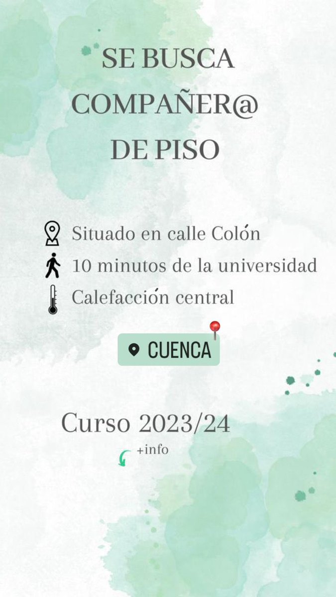 alejandra_olmo's tweet photo. Se alquila habitación en Cuenca. #queydondeestudiar https://t.co/WqCOCAP3nR