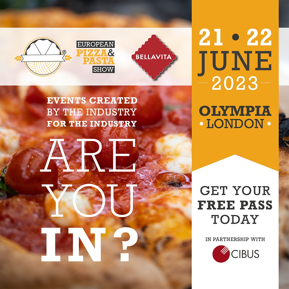 CibusParma's tweet image. Si avvicina l’appuntamento con @Bellavitaexpo Londra. Il 21 e 22 giugno 2023, in collaborazione con #Cibus, la manifestazione aprirà le porte a visitatori e buyer da tutto il mondo con l’European Pizza &amp;amp; Pasta Show: bellavita.com/it/expo/london/
#pizzapastashow