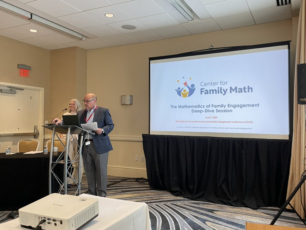 NAFSCE's tweet image. We are here at #CSxFE23 ! Off to a great start at our Family Math pre-conference session—“The Mathematics of Family Engagement”. #famengage #familymath