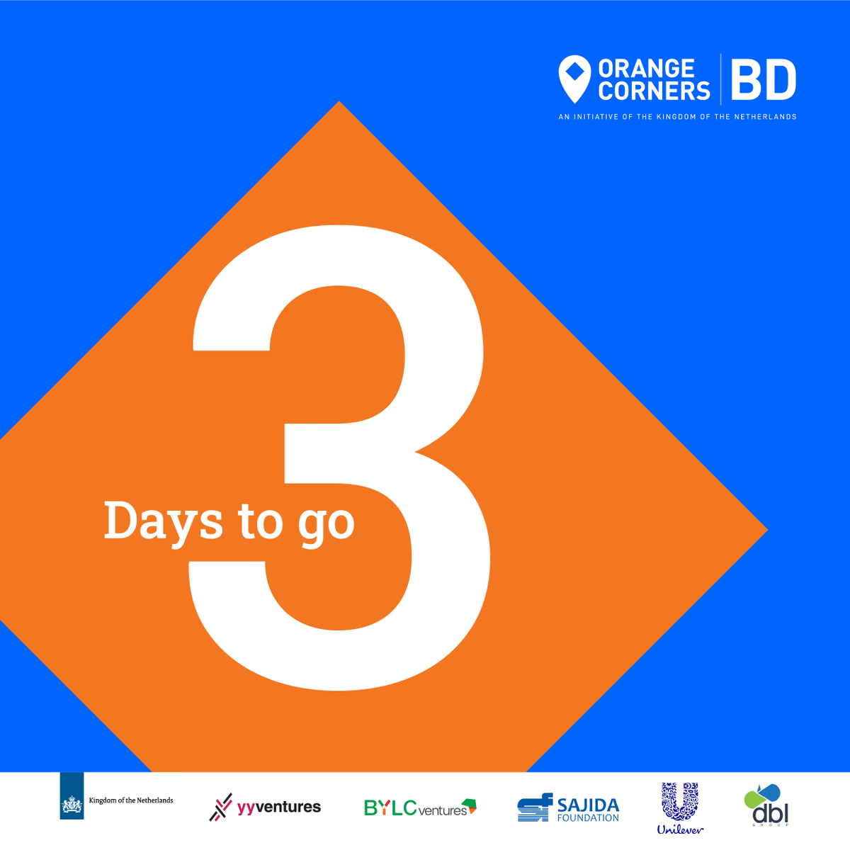 OrangeCornersBD's tweet photo. 📢3 days to go!​

 Apply today to access world-class training, masterclasses, networking opportunities, and incubator space alongside funding to grow your businesses. 🛧

Applications close at 11:59 PM this Saturday, June 10, so apply now! https://t.co/kGxjOqnD8T https://t.co/AjuGAjTRWi