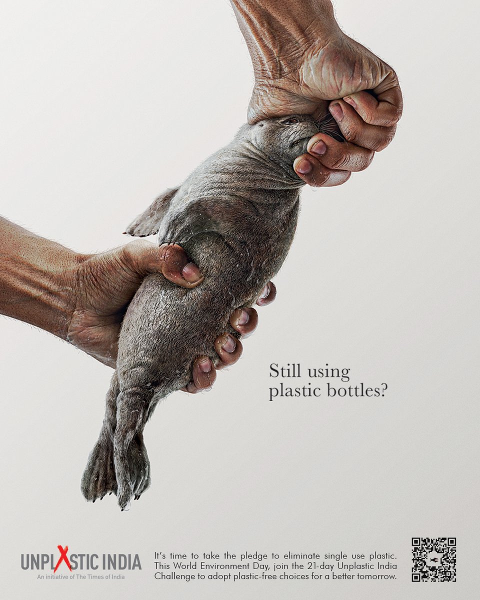 Arjun75's tweet photo. Kill plastic because plastic kills! It’s time to trash single use plastic and go for environment friendly alternatives. ‘Unplastic India’ aims to make our nation plastic free.   #WundermanThompsonSouthAsia #UnplasticIndia #KillPlastic #EnvironmentDay #NoPlastic #TimesOfIndia https://t.co/bLhvkIdbLG
