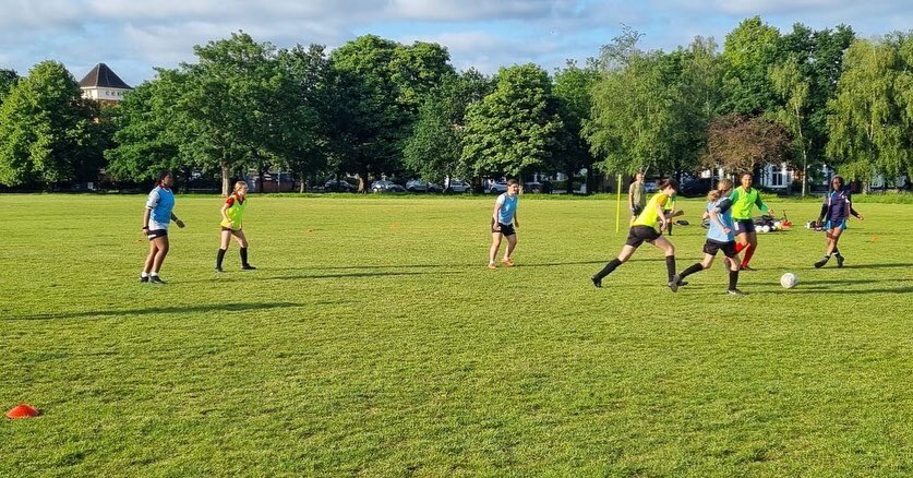U16 Girls Panthers out in the evening sunshine. Great to see them taking a sporty break from their GCSEs!