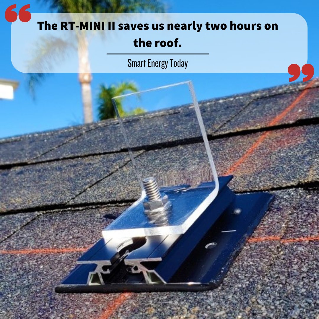 "Once we assemble the mounting systems and get them up to the roof, there’s no need to drill holes or look for studs, and we can make adjustments easily even when the rails aren’t straight.”

Save yourself some time and labor with our AlphaSeal® products > roof-tech.us