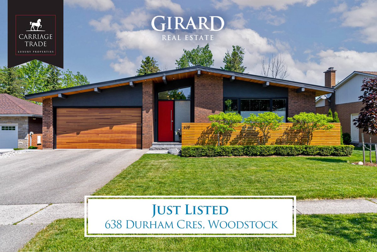 GirardTeamRLP's tweet photo. 🏡 638 Durham Cres., Woodstock
💲 1,050,000
🛏️ 2+1 | 🛁 2 | 🌳 70 x 120 ft.
ℹ️ Virtual Tour Website: https://t.co/De8o62uwb2

#JustListed #Woodstock #MidCenturyModern https://t.co/GjZTH3Q6gZ