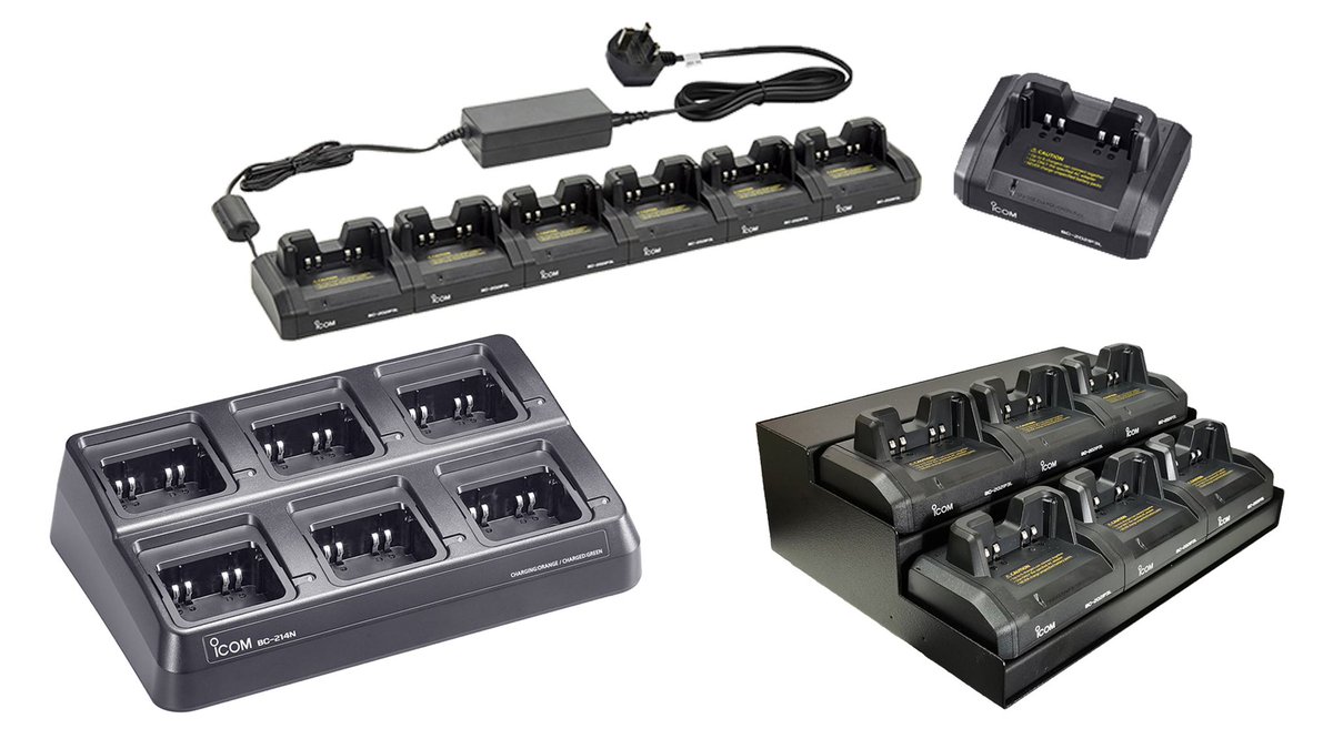 Icom_UK's tweet photo. Multi chargers primarily allow multiple two-way radios to be charged simultaneously, but they also have many other benefits. We go through these benefits here: https://t.co/BN56LBbzvE
#icom #twowayradio #radioaccessories #multichargers https://t.co/JjY6Cl9QM8