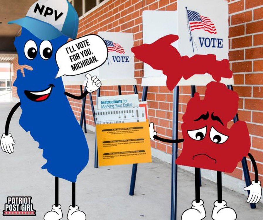 shoesonplease's tweet photo. Michigan: California Politics with Canadian Weather.
If National Popular Vote passes, California will vote for us. Write your state legislators today and tell them you are opposed to #NPV.
#NoNPV #SaveOurStates #mileg https://t.co/3WcyjUMotD