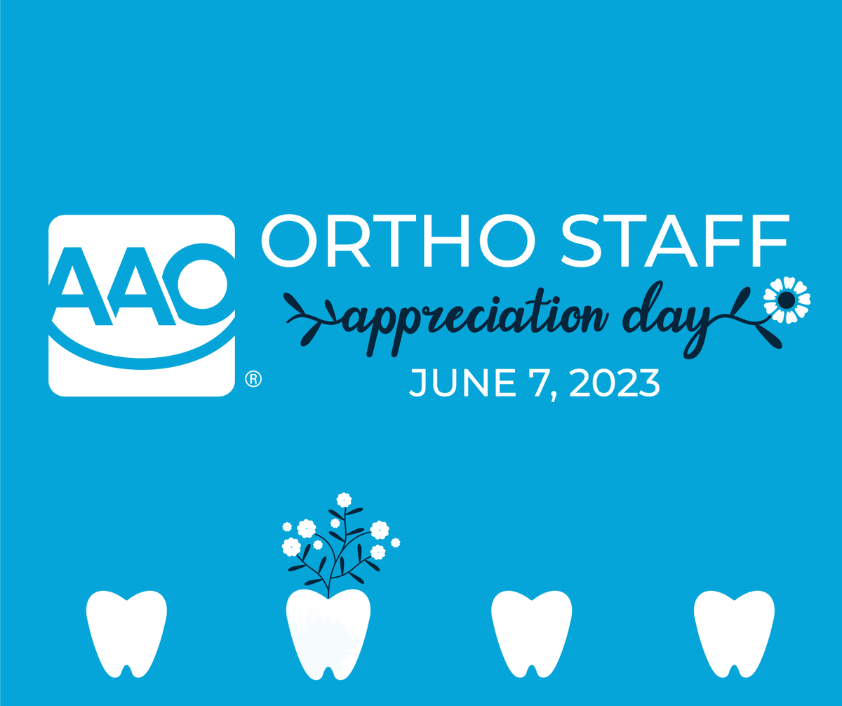 AAOrtho's tweet photo. Happy Orthodontic Staff Appreciation Day to all the amazing ortho staff teams! We are so grateful for your hard work and dedication to providing patients with the best possible care. Your smiles make us smile, and we couldn't do it without you! #OrthoStaffAppreciationDay https://t.co/LBdfvnVsE0
