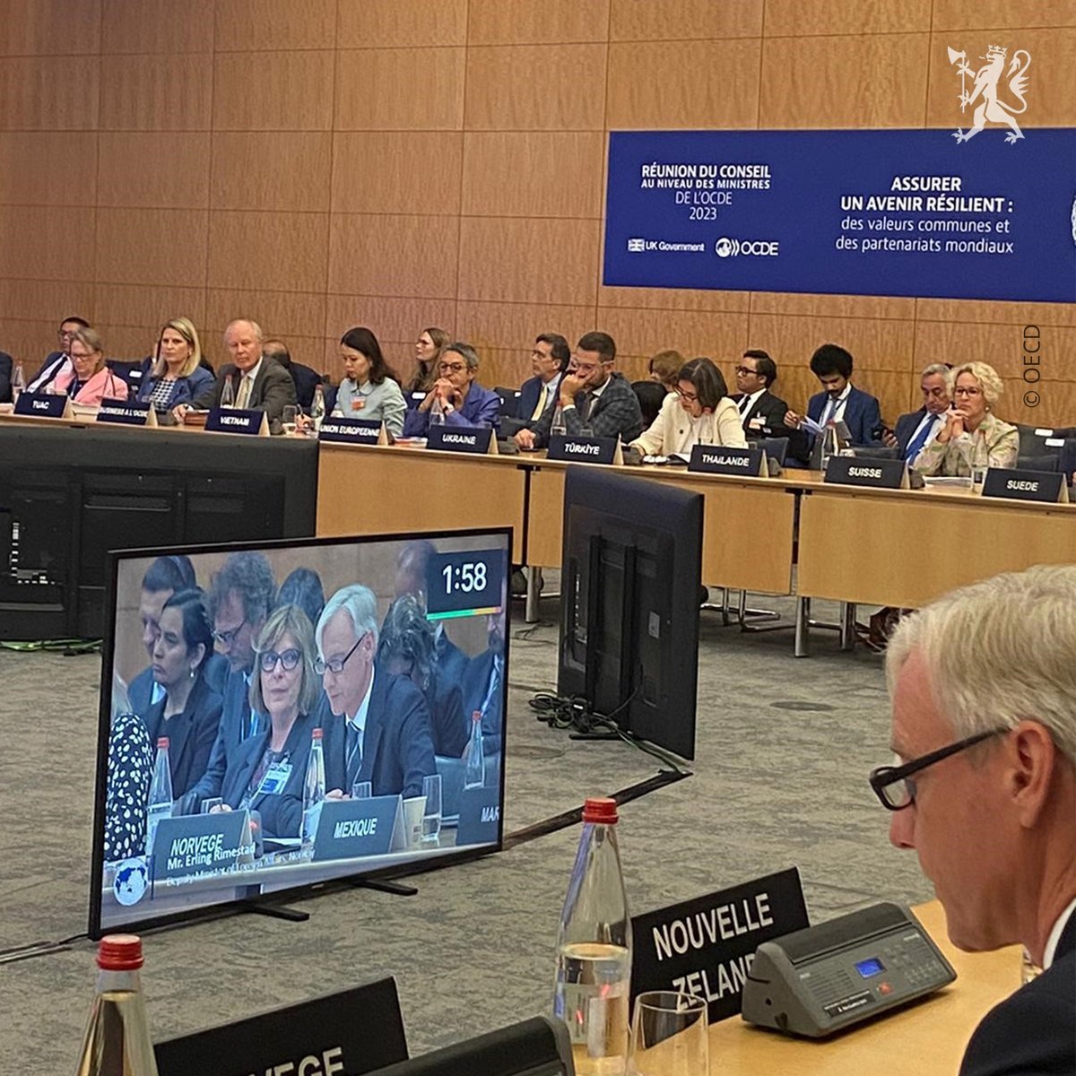 #OECDMinisterial meeting today: Norway announces 4 million Euro in support for OECD country program for Ukraine. We need #OECD analysis and guidance to help us address challenges to economic resilience and to rebuild Ukraine.