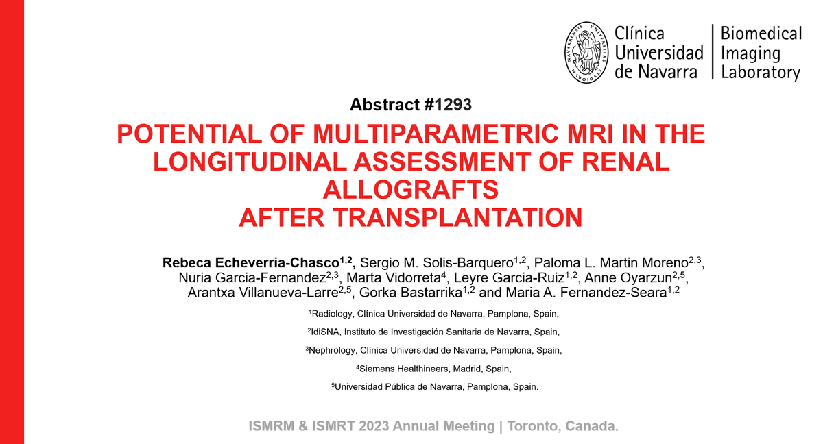 Today, I'll be sharing my work at the Renal MRI Study Group. 
Wednesday, 07 June 2023
13:30 - 14:30
801 B
#ISMRM2023 
#RENALMRI
#ISMRMRenalStudyGroup