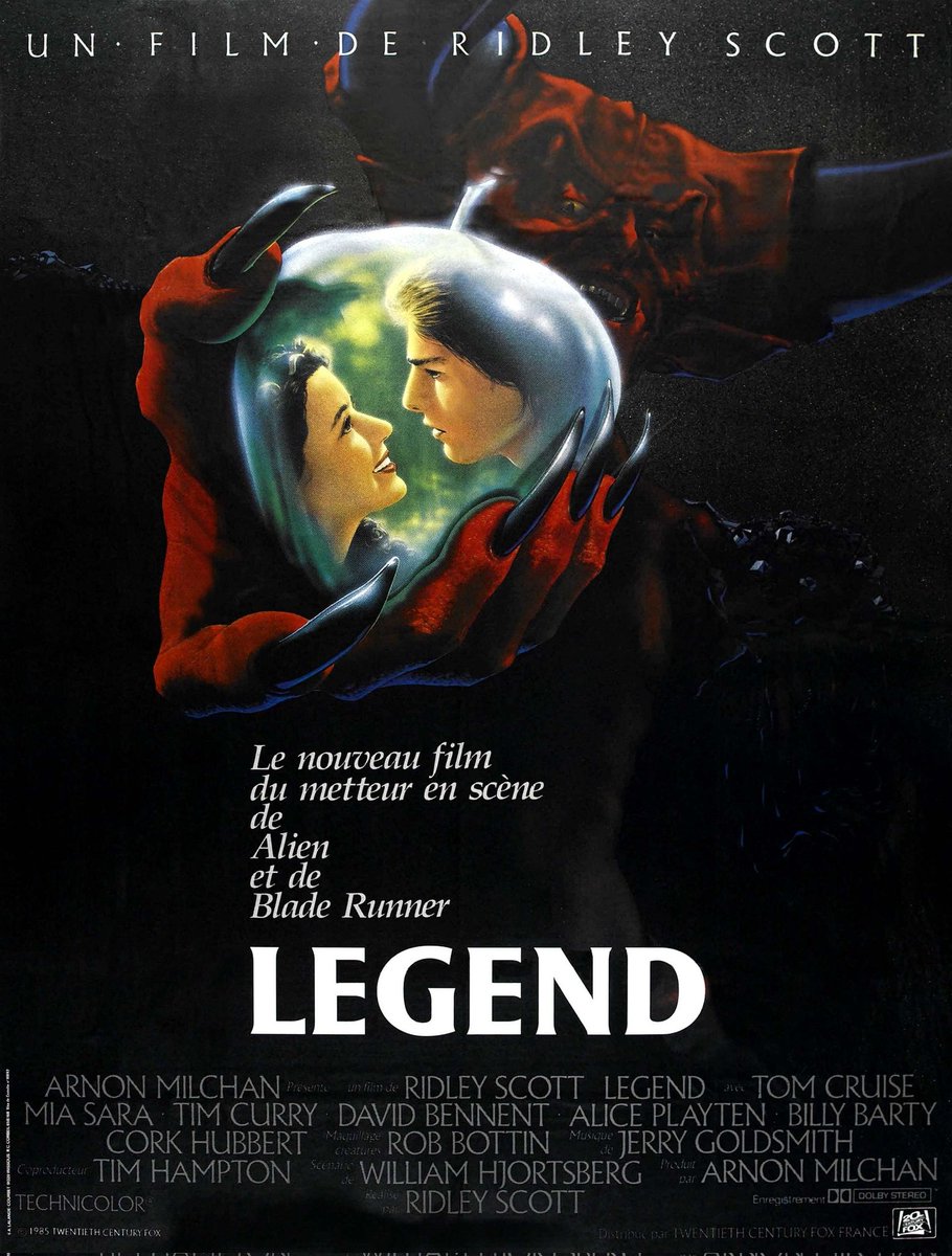#WorldRecord/646
Legend ('85)
⭐️⭐️⭐️
I loved this #RidleyScott film growing up. It had everything - horror, romance, fantasy, action, #MiaSara. It was up there with Labyrinth. It's still passable on nostalgia, I guess, but #TomCruise was miscast, and it's nothing like I remember.