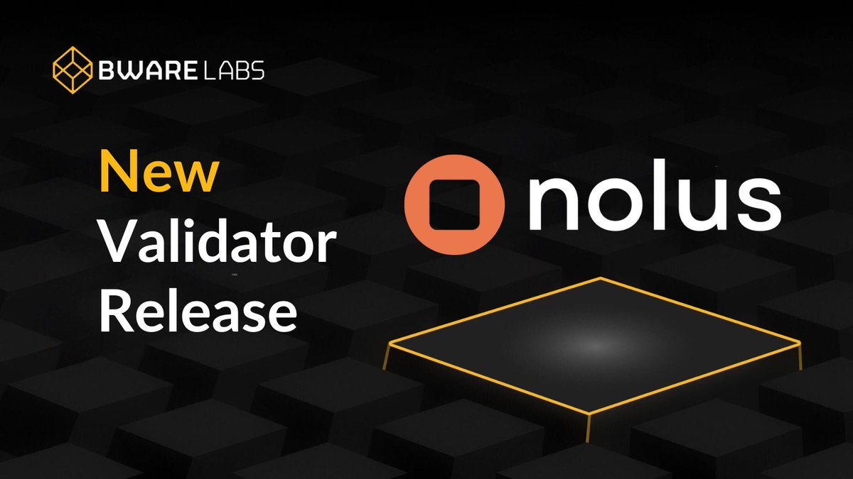 AlchemyVLDT's tweet photo. 🔥 Bware Labs Achievement of the Day!

We’re joining @NolusProtocol as Validators on their Mainnet!  Continuing our support for Nolus since the Testnet phase, we keep our strong commitment to advancing DeFi developments through innovative solutions.

https://t.co/JjKWNF14uM https://t.co/RJWdtr26dX