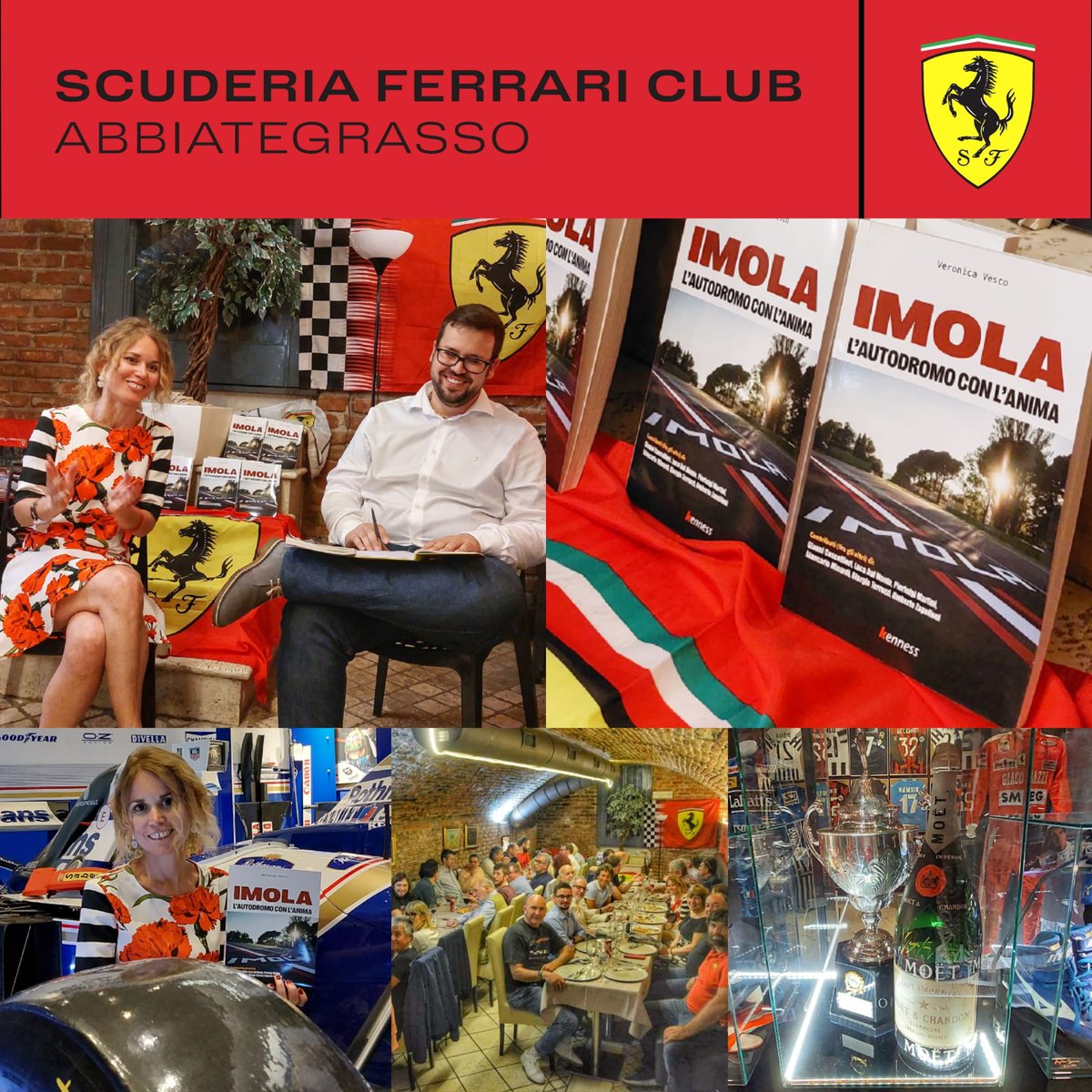 Sfc_Abb's tweet photo. 🔴LA CARTOLINA🏁 #63 - L'Anima di Imola è anche nostra

Sabato 27 ha avuto luogo una serata speciale. Presso la #PizzeriaBellaNapoli di Pavia, l'Autrice, cara amica e tesserata, @VeronicagVesco  ci ha dedicato la presentazione della sua opera: "Imola, L'Autodromo con L'Anima" https://t.co/bfo8T8k0p4