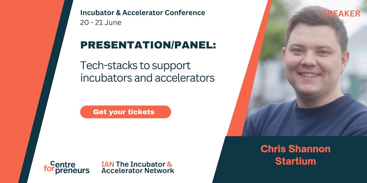 We are thrilled to announce that Chris Shannon, the co-founder &amp; director at <a href="/StartiumHQ/">Startium</a>, will be joining us as a presentation/panel speaker at our upcoming annual Incubator &amp; Accelerator Conference!  

Happening 20-21 June.

Get your tickets now: lnkd.in/eqhsTinP