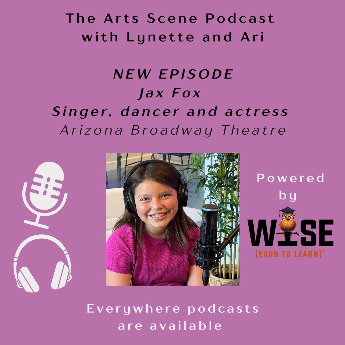 This week’s guest is Jax Fox. Don’t forget her name — She’ll land among the stars! Meet Jax Fox in the latest episode of The Arts Scene Podcast with @LLCarrington and Ari at open.spotify.com/episode/7i6Zbr… #theartsscenepodcast #performingarts