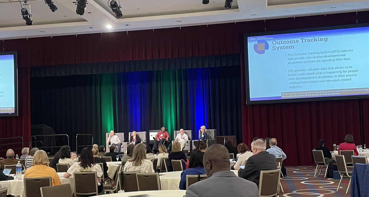aaiddpsych's tweet photo. Today’s plenary: The Ohio Employment First Experience. Way to go, Christine and the rest of the presenters! @NisongerCenter @_aaidd #AAIDD23 https://t.co/Qj6xO1T3ip