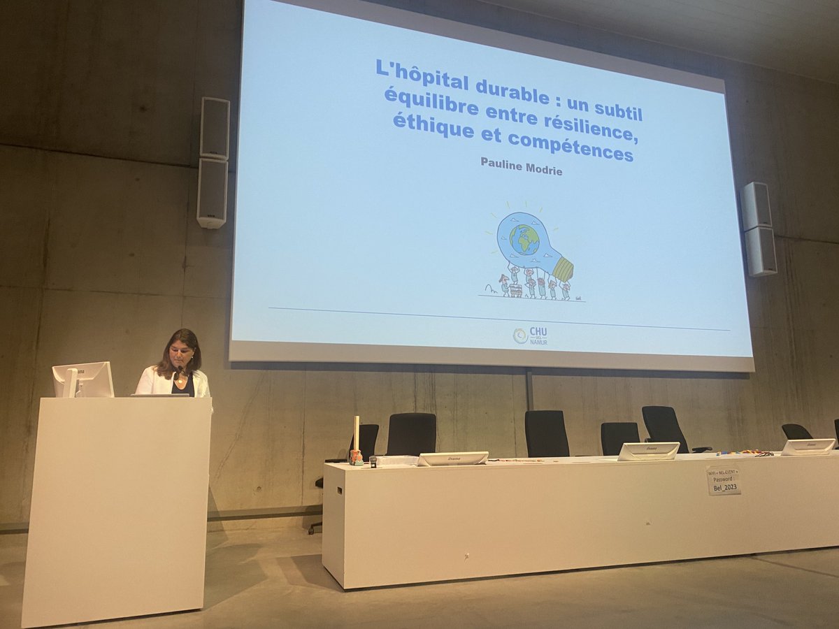 #hospitalsBE Pauline Modrie on sustainable hospital. Another professionalization angle.