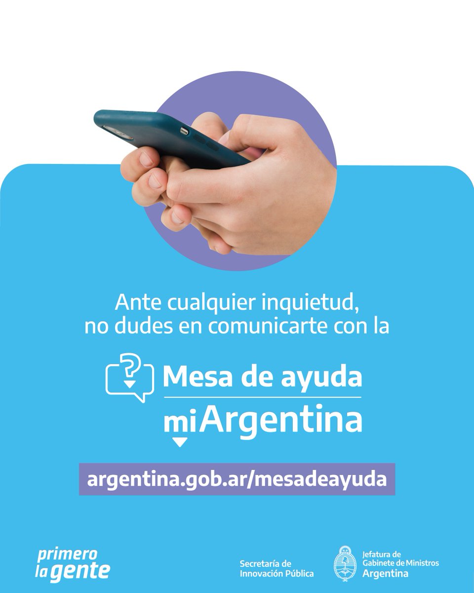 ⚠️ ¡Importante! Recordá mantener tus datos de contacto actualizados en #MiArgentina, para poder gestionar tu cuenta de forma fácil y segura.

✅ Conocé el paso a paso para  actualizar tu información.