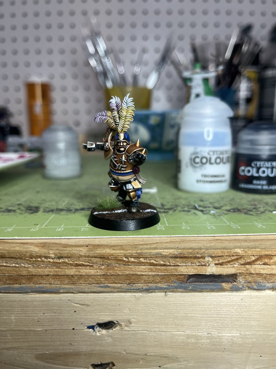 TomatoDapper's tweet photo. @warhammer Just finished the highlights on this bodyguard. I’m really happy with the looks https://t.co/FebbX6jgUD