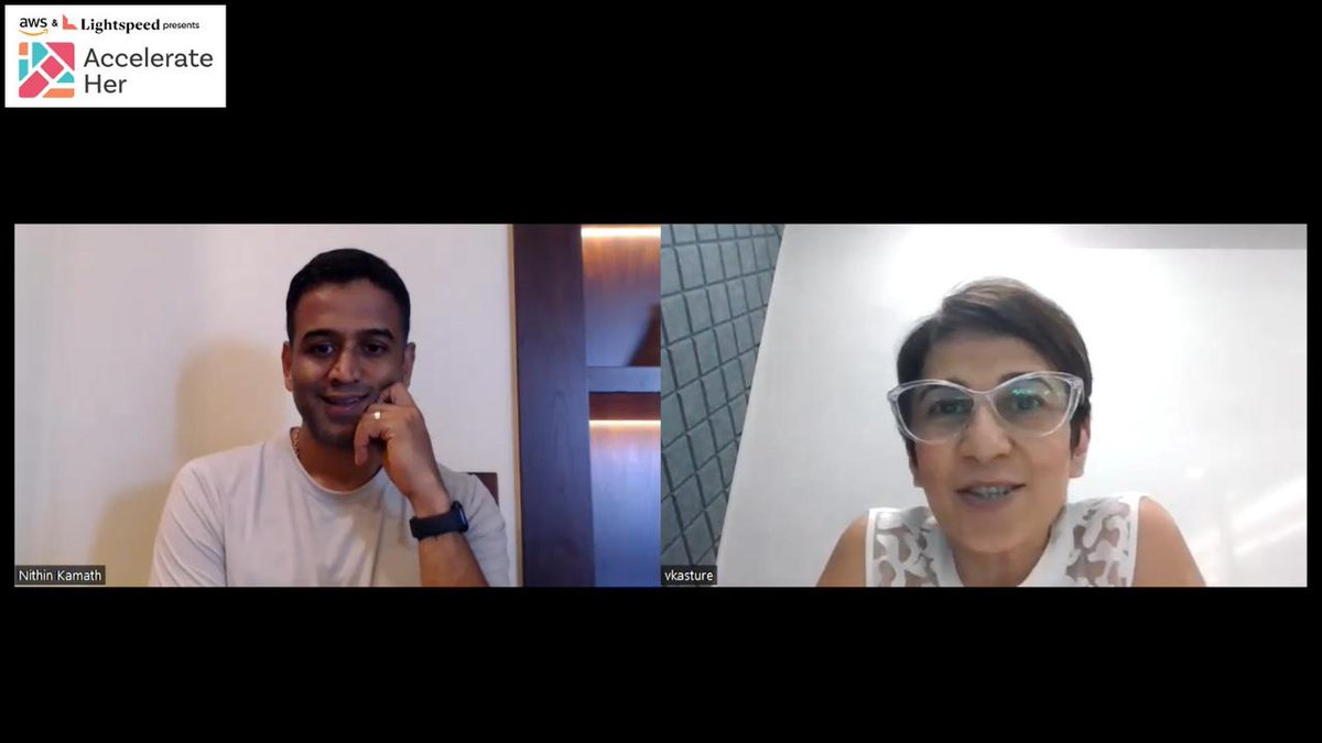 Accelerate__Her's tweet photo. The AWS @Accelerate__Her cohort 2023 engaged in an informative AMA session with @Nithin0dha Founder &amp; CEO of @zerodha , @Rainmatterin on "Building Products That Customers Love, Bootstrapped Plus Profitable Business" moderated by Vaishali Kasturae

  #AccelerateHer #founders https://t.co/6Hv2Ix1jat