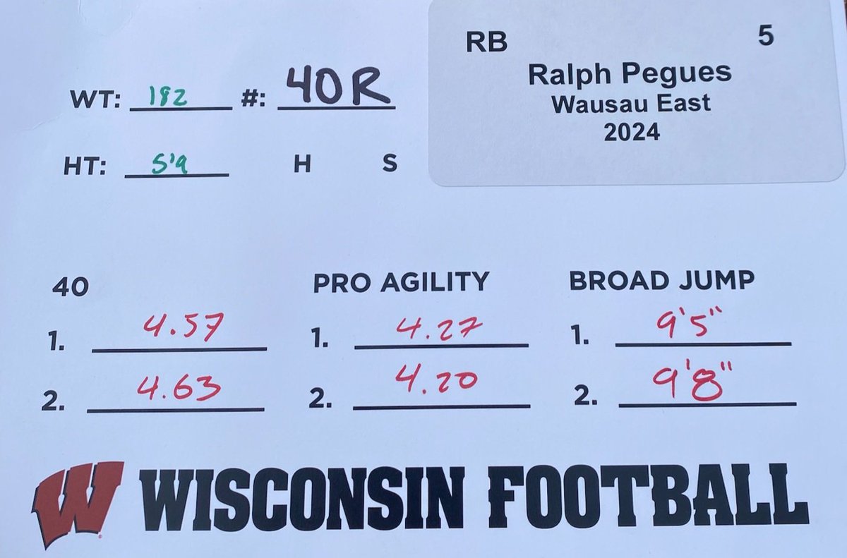 Ralphpegues's tweet photo. I had a great time at the University of Wisconsin Madison Camp yesterday! 
@WisFBRecruiting @bbakerwatson @NCSA_Football @Coach_KramerFB @BadgerRecruiti1 https://t.co/OSq8uuuIkc