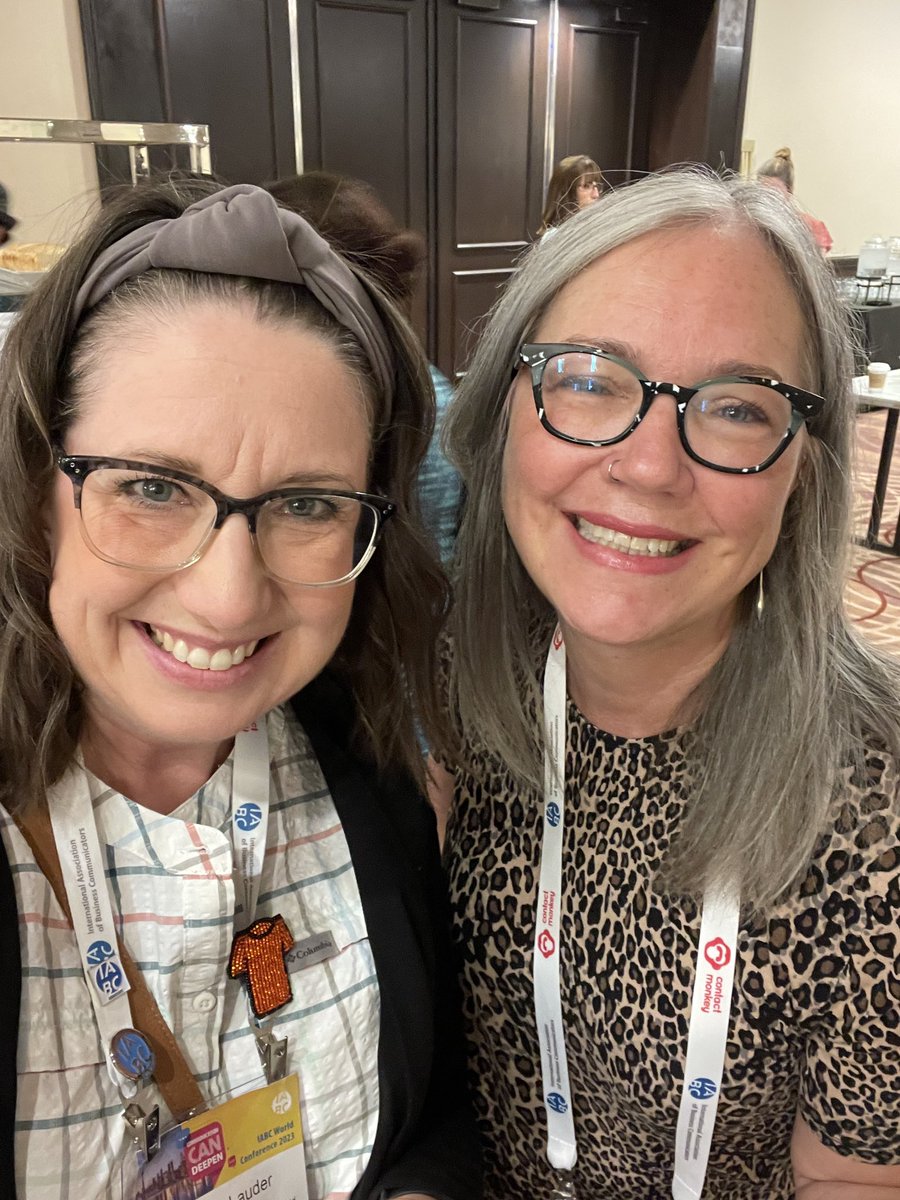 Amazing the people you run into at #IABC23. Nothing like running into former MACT prof @KateMilberry! I’m so glad to reconnect and seeing you thrive in your new leadership role. #MACTalum @trishpaton @sylviatuason  @CarolynFreed