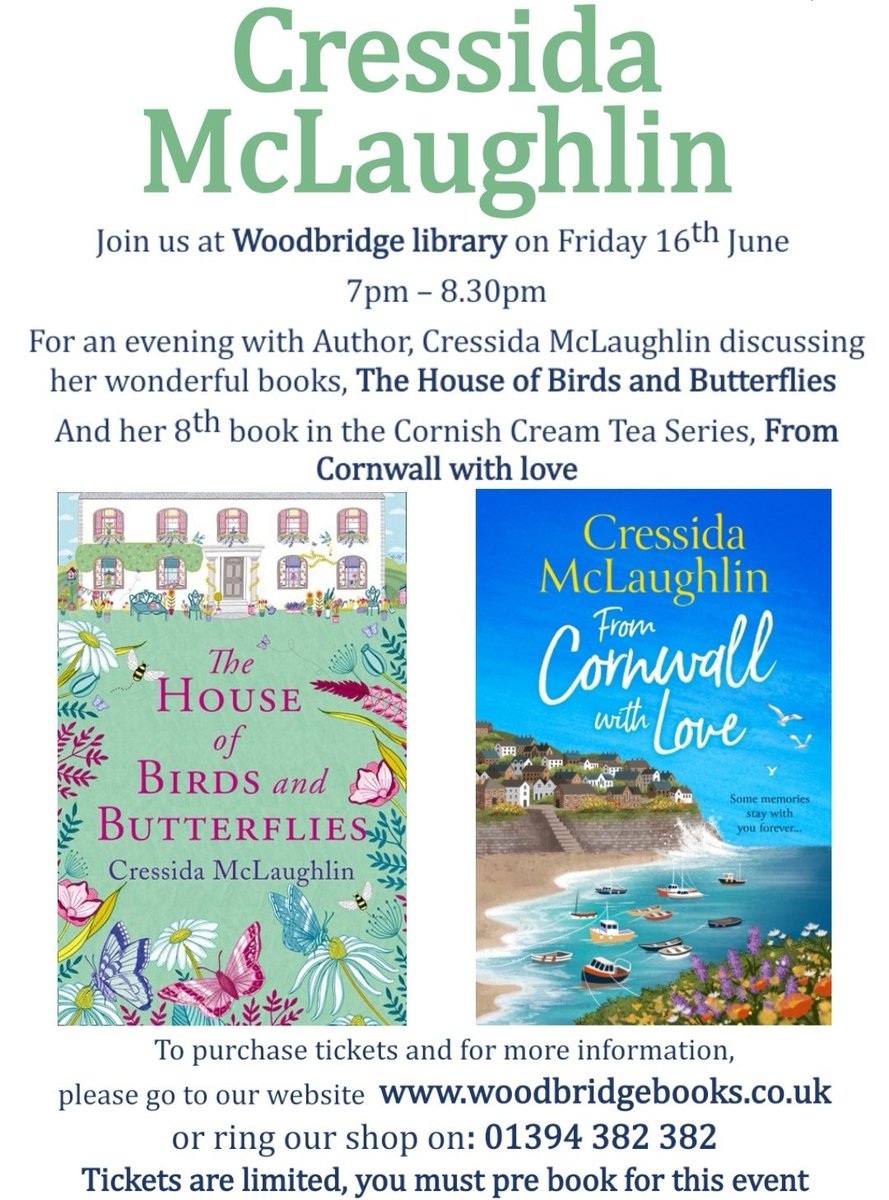 Tickets available at woodbridgebooks.co.uk/events/cressid…