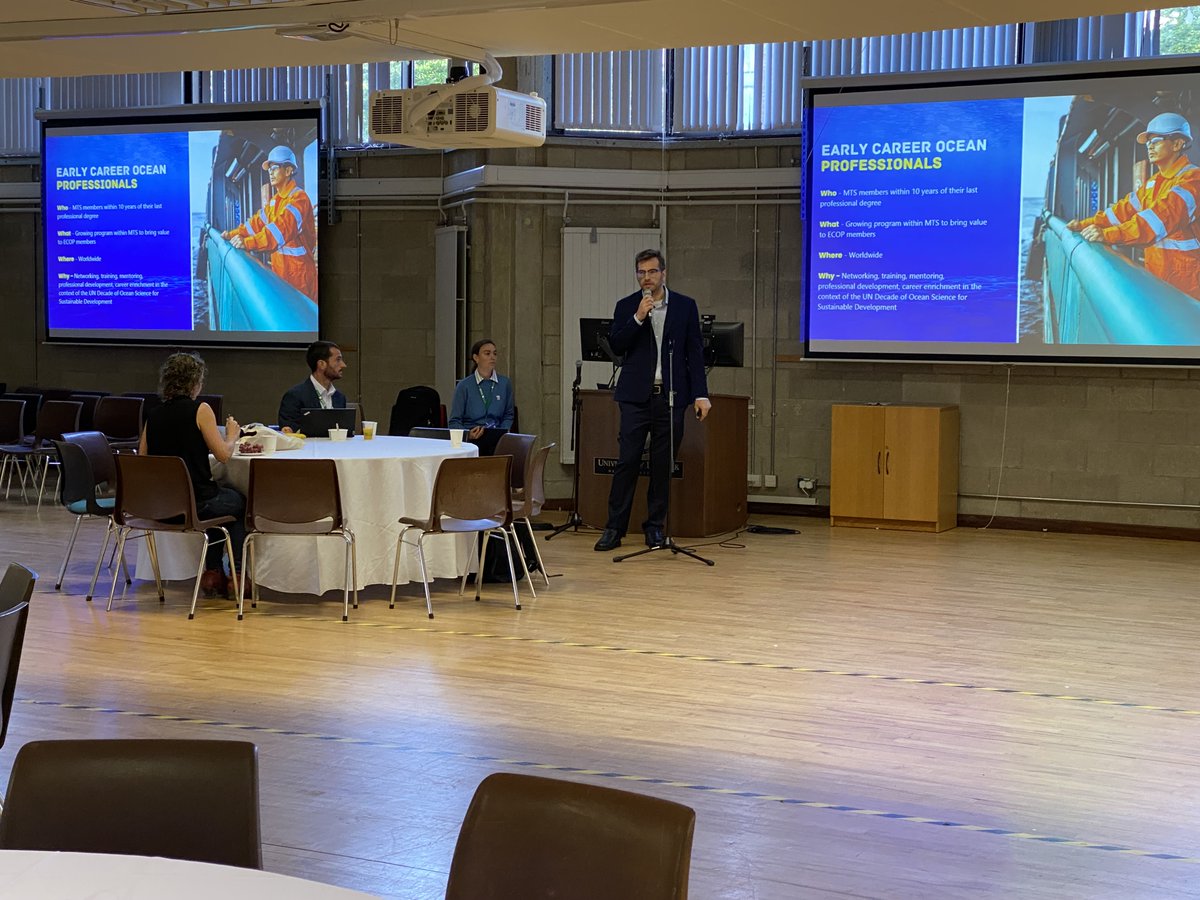 MTSociety's tweet photo. #ECOPs are early risers! We enjoyed hosting a #networkingbreakfast for MTS #EarlyCareerOceanProfessionals alongside IEEE OES Young Professionals this morning at OCEANS Conference Limerick.
#OCEANS2023 #Limerick #EarlyCareer #marinetech #networking https://t.co/aubZLXM0ck