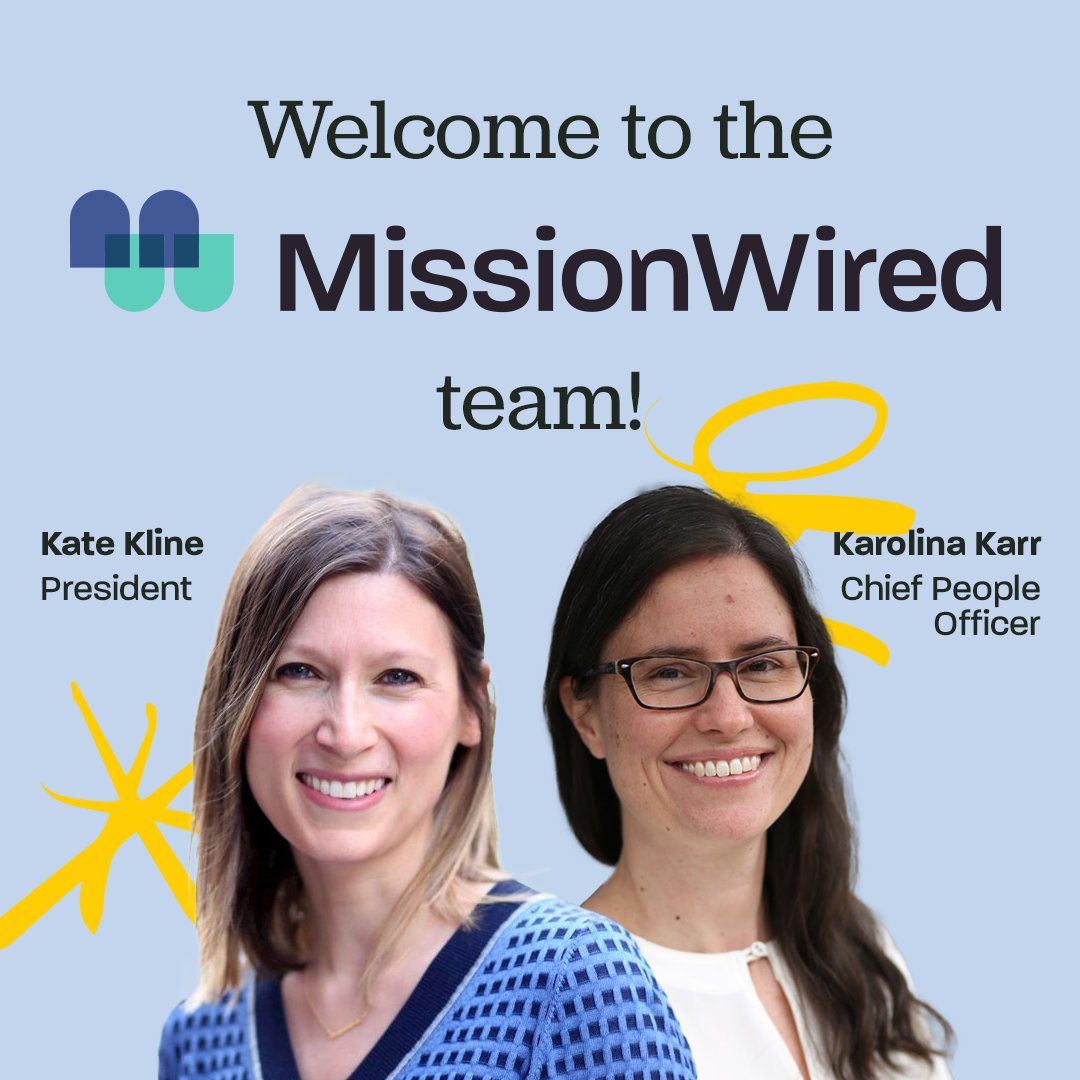 missionwired's tweet photo. We’re thrilled to welcome two incredible new additions to our leadership team: Kate Kline has joined us as president, and Karolina Karr as chief people officer! With these new leaders, we’ll be in our strongest position yet to drive growth for our partners and support our team. https://t.co/qy7rRjOHnV