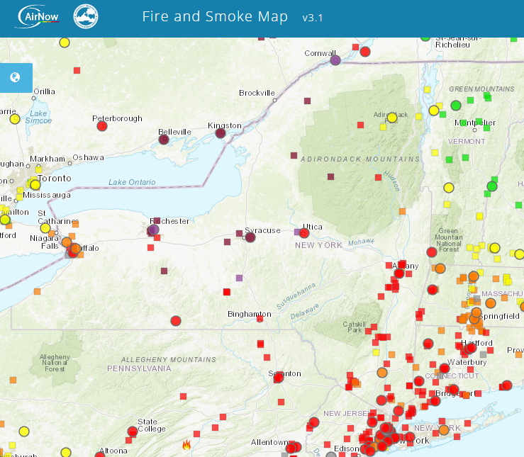 Nws binghamton on twitter 9 40 am the air quality index is