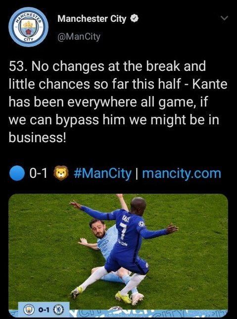 If they ever ask you who N'Golo Kanté was, show them this. 🔵