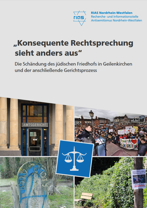 Report_Antisem's tweet photo. Lesenswert: Die Publikation "'Konsequente Rechtsprechung sieht anders aus' - Die Schändung des jüdischen Friedhofs in #Geilenkirchen
und der anschließende Gerichtsprozess" von #RIAS-#NRW. 
#Justiz #Antisemitismus 
Link: https://t.co/AXHrRJOGqf https://t.co/kcQjxxkimf