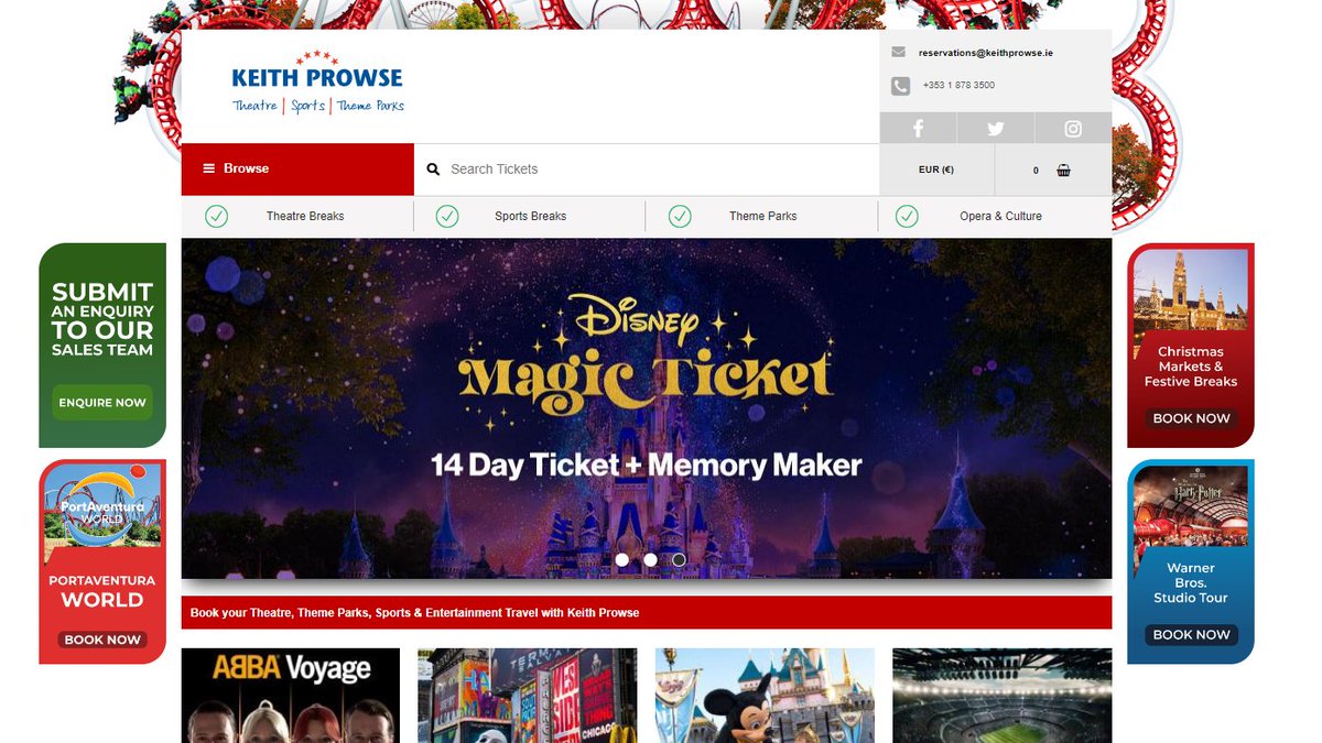 Book your Theme Park Tickets on our new website!
keithprowseattractions.com