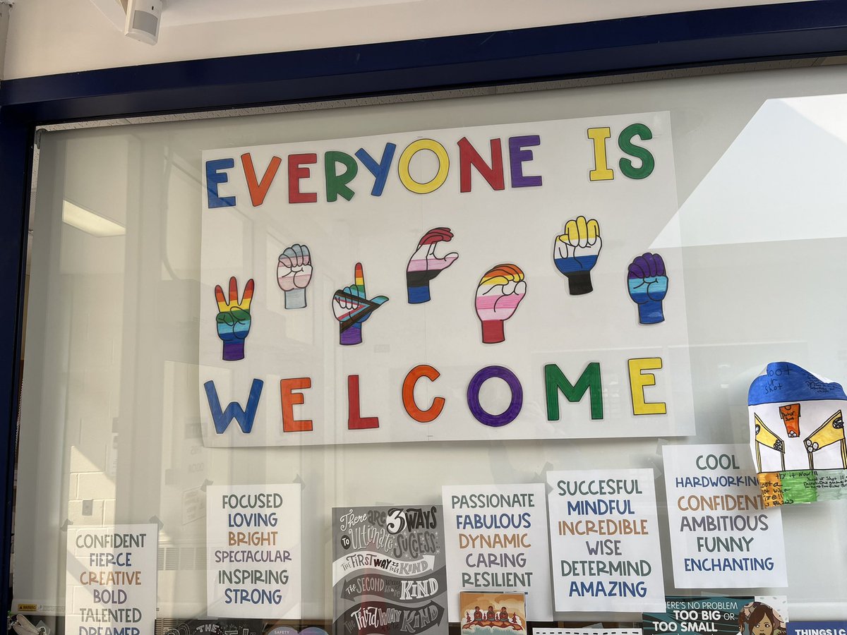 A new addition to one of the windows at Pine River 🌈 Happy Pride month! #OwnYourTomorrowPRES #everyoneiswelcome #HappyPride2023
