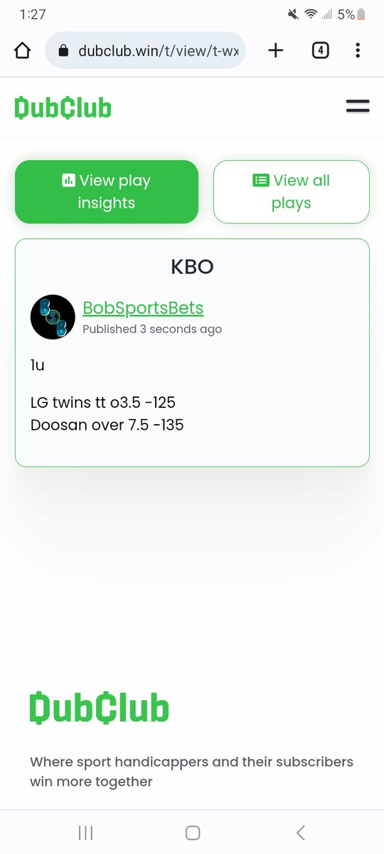 BobSportsBets's tweet photo. KBO SWEEP !!💰💰💰💰💰💰💰💰
7-1 L8 #KBO PICKS
#Gamblingtwitter #hadicapper #sportsbettor #sportsbettor #gambler https://t.co/xorpUza2Ph