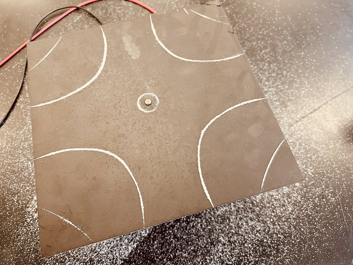 Chladni plate demonstration.