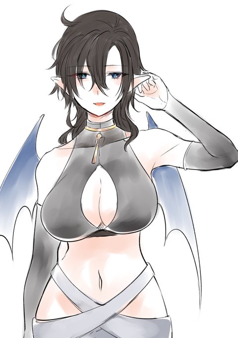 谷間出すか迷いに迷ってですね このほうがぽい気もするんだけど 