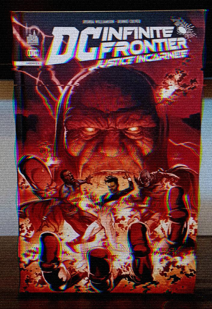 DiormVM's tweet image. J'essaie de reprendre mon retard sur mes posts Twitter. 
Une grande fissure  vers les ténèbres essaie de s'ouvrir et la Justice Incarnée doit la chasser sur plusieurs terres différentes et la fermer pour empêcher Darkseid de mettre la main sur son pouvoir. 
#comic