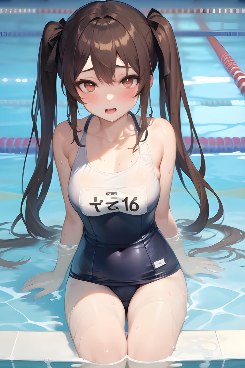 Enjoying the Pool in Style: A Young Girl's Swim Adventure in School Swimsuit and Pigtails.

#swimsuit #swimmingpool #girl #swimmer #pigtails #schoolswimsuit #AI #AIgirl #aiartist #blueswimsuit  #sukumizu #cutegirl #animegirl #animeart #AIart