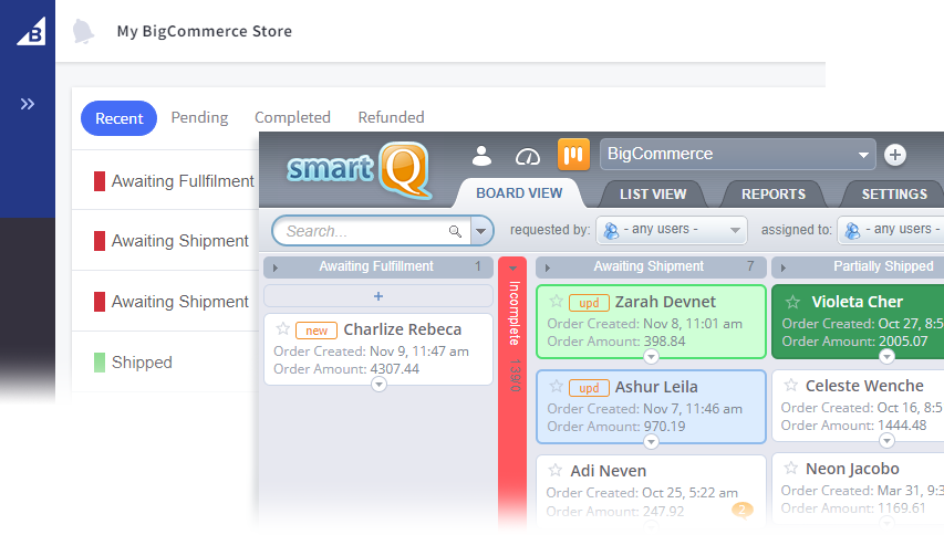 getsmartQ's tweet photo. smartQ app for @BigCommerce is out! 

Now you can sync orders from your BigCommerce store to smartQ and back, using smartQ as a simple central order management platform. https://t.co/taTgyIJtgO
#bigcommerce #ordermanagement
#kanban https://t.co/4J2l47KJ3X