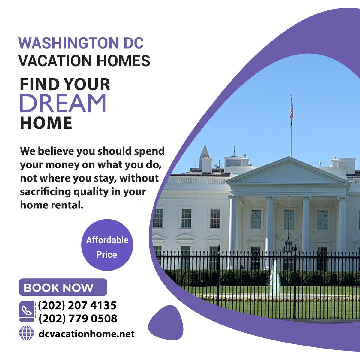 We #believe you should #spend your #money on what you do, not where you stay, without sacrificing #quality in your #homerental

#affordablehomes #home #room #Rent #rentalhome #rentalproperty #rentalroom #homeservices #homerental #dcvacation #property #travel #cleanroom #cleanhom