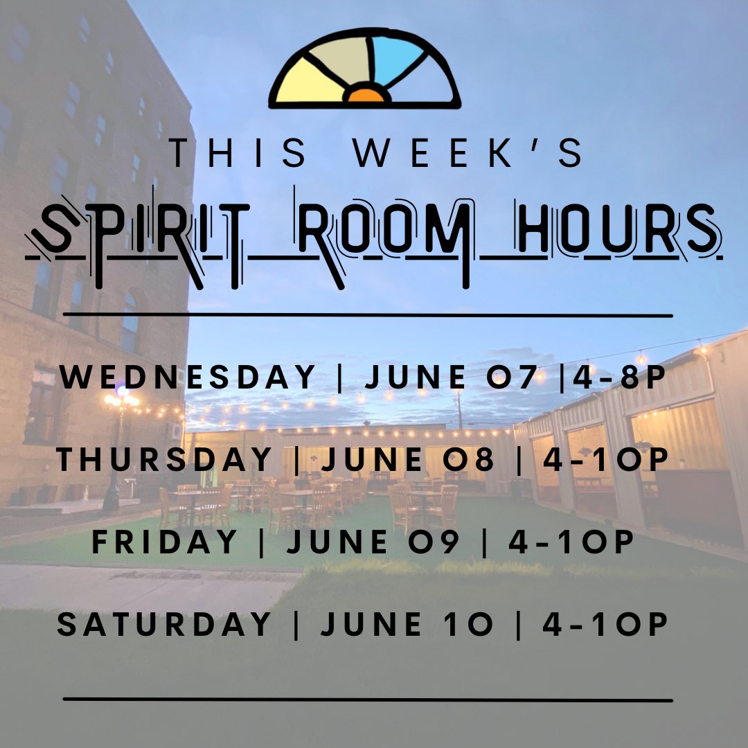 // Patio is open! Bonus day as well — see you <a href="/spiritroomwi/">Spirit Room</a> for cocktails to wine to mocktails this week🍹// #spiritroomwi